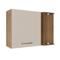 Mueble De Cocina Superior De Esquina Agata 1 Puerta Marrón Crema