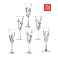Set X6 Copas para Champaña Etna 190 ml en Cristal Rcr