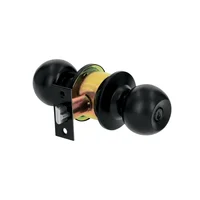 Cerradura Chapa Pomo Negro Mate Recámara Hermex Basic Esfera