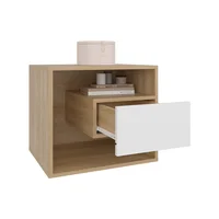 Mesa De Noche Bud 43X50X41 Rta Fresno Blanco