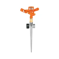 Aspersor Metálico 2 Vías Estaca 20 Cm Truper Doble Chorro