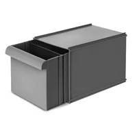 Cajones Organizadores Abiertos de Herramientas Apilables y Modulares 25kg Gris Set X 10 Unidades