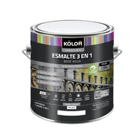 Esmalte 3 en 1 para Interior/Exterior Kolor Negro Brillante 1 Galón