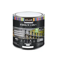 Esmalte 3 en 1 para Interior/Exterior Kolor Negro Brillante 1/4 Galón