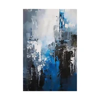 Cuadro Ciudad Azul Grande 70 X 100 X 3 Cms