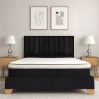 Combo Base + Colchón + Cabecero Monaco Negro 140x190