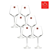 Rcr Set X6 Copas Vino Tinto 790 ml Aria En Cristal Rcr