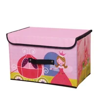 Organizador de juguetes y ropa infantil caja con tapa rosado 1