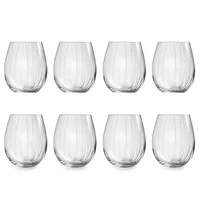 Setx8 Vasos Cortos Plisse 440 ml