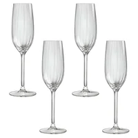 Set x 4 Copas Champagne Plisse 21cl 7oz