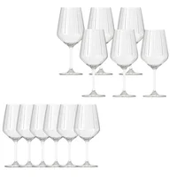 Setx12 Copas (6 Copas Vino Tinto Carre Optics 530 ml y 6 Copas Vino Blanco Carre Optics 385 Ml)