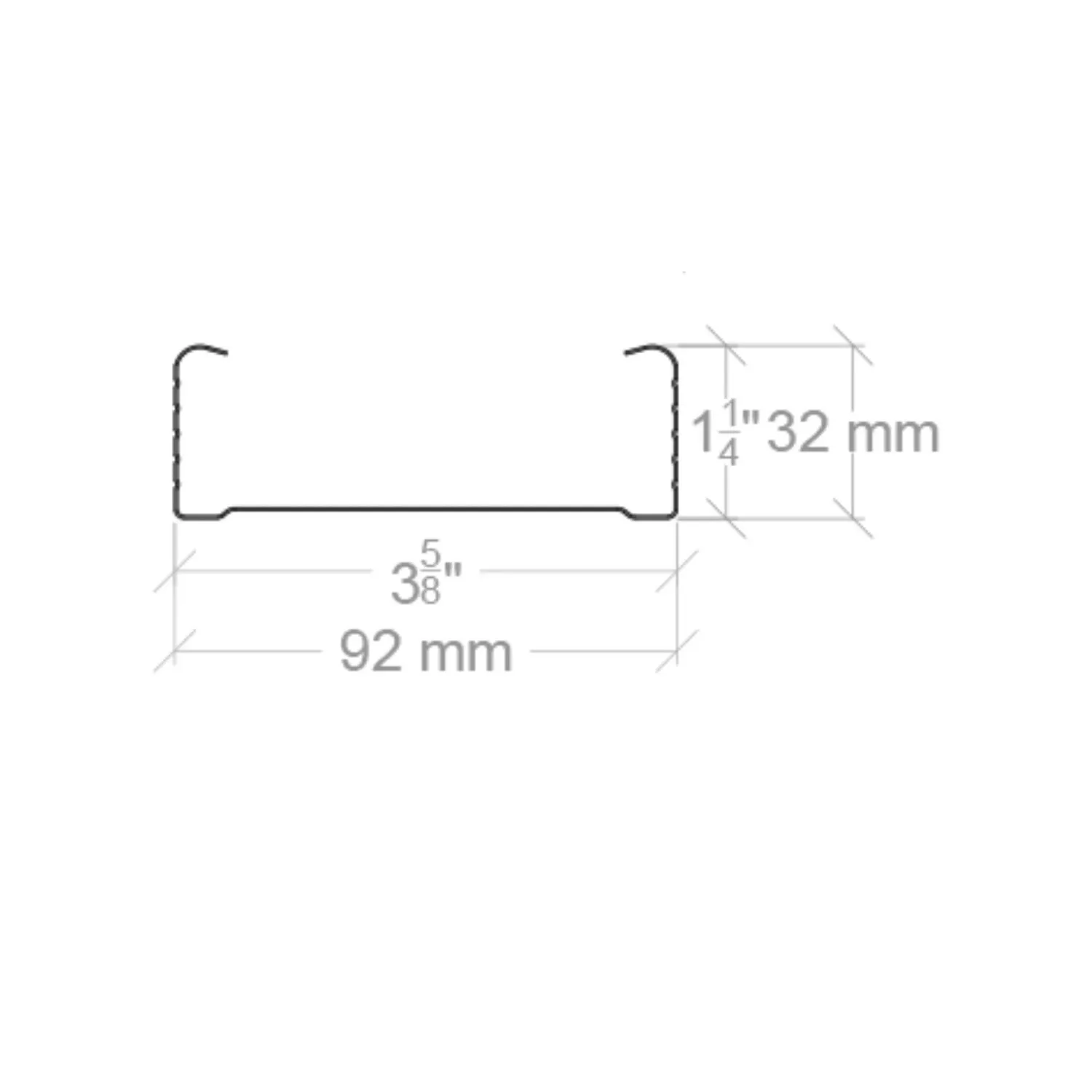 Paral b9 paq 12und 3 5/8x1 1/4pg 0.38 mm 2.44 m - Homecenter.com.co