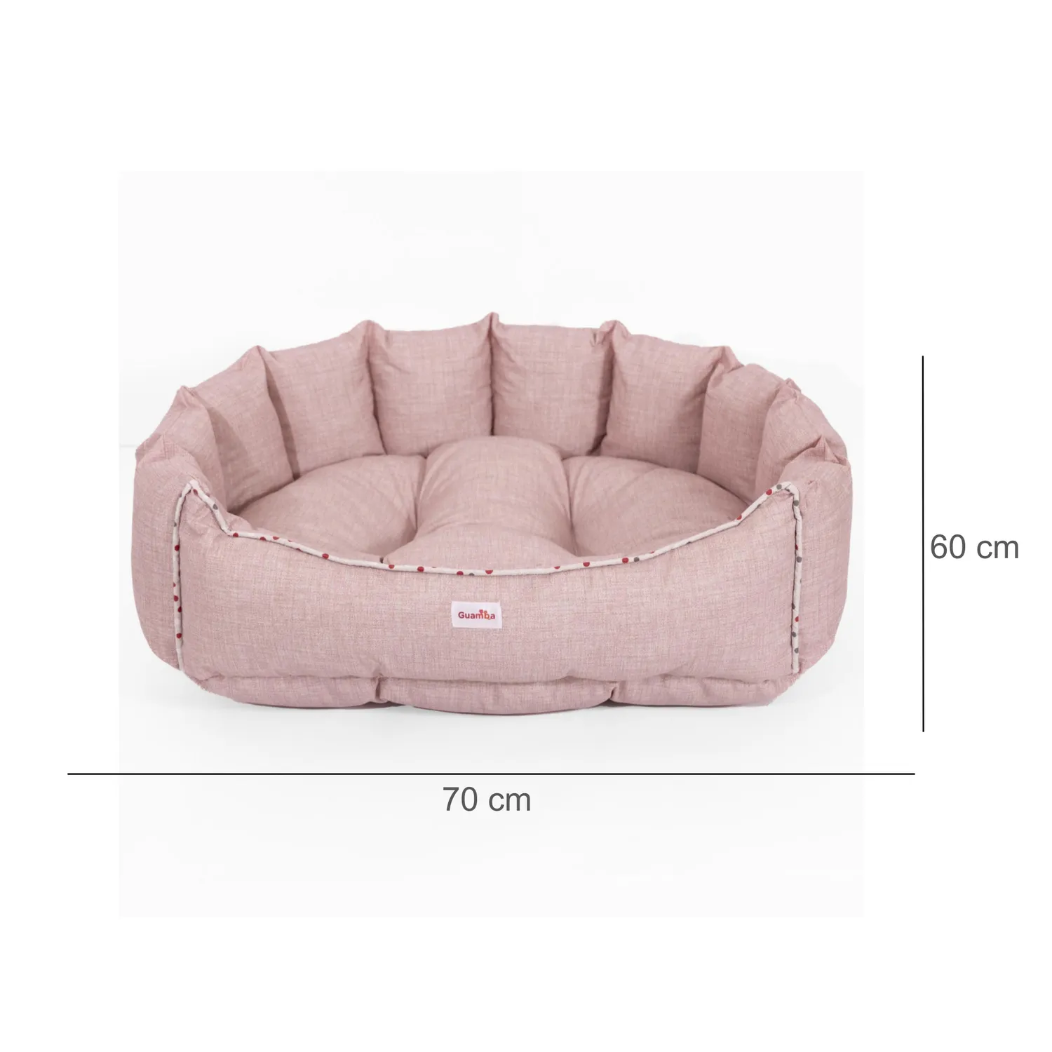 Cama para Perro Fresh Mediana 60X70Cm Rosa Guamba 4
