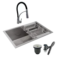Combo Lavaplatos 60*40cm+griferia Extraib Arabia+accesorios