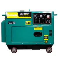 Planta Eléctrica Diesel Cabinada Silenciosa Kama de 5500 W Arranque Eléctrico
