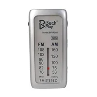 Radio Bolsillo Audífonos AM FM Beck Play Bp-r058 Gris