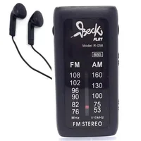 Radio Bolsillo Audífonos AM FM Beck Play Bp-r058 Negro