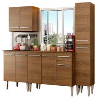 Cocina Integral Emilly Sing 2.00 M Marrón