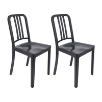 Set De 2 Sillas Exterior Munich Sin Brazos - Grafito