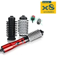 Cepillo Secador de Pelo Giratorio 1100w New Turbo Set X 8 Unidades