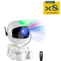 Proyector de Estrellas Astronauta Aurora Galaxia Luz Led Set X 8 Unidades