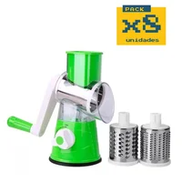 Rallador Cortador de Verduras 3 en 1 Mandolina Molino Genérico Set X 8 Unidades