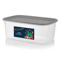 Caja Organizadora Plástica Plus Navidad 16 litros 45x18x30 cm Natural/Gris Feliz Navidad Estra