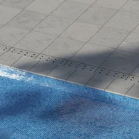 Piso Piscina Rejilla Coral Gris Caja Por 6 Unidades (49.5x14cm)