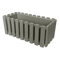 Jardinera Rectangular Listones 38x16.2 cm Gris Bosko
