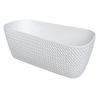 Jardinera Rectangular Splofy 40x14.5 cm Blanco Garden