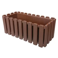 Jardinera Rectangular Listones 38x16.2 cm Café Bosko