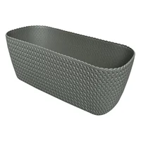 Jardinera Rectangular Splofy 40x14.5 cm Gris Garden