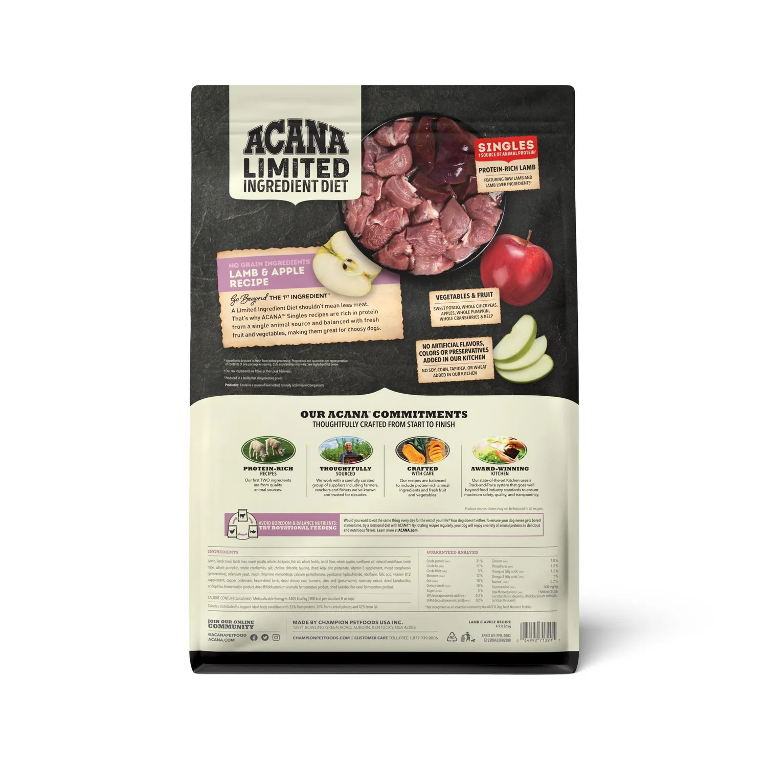 Comida Seca Perro Acana Dog Lamb Apple 2k
