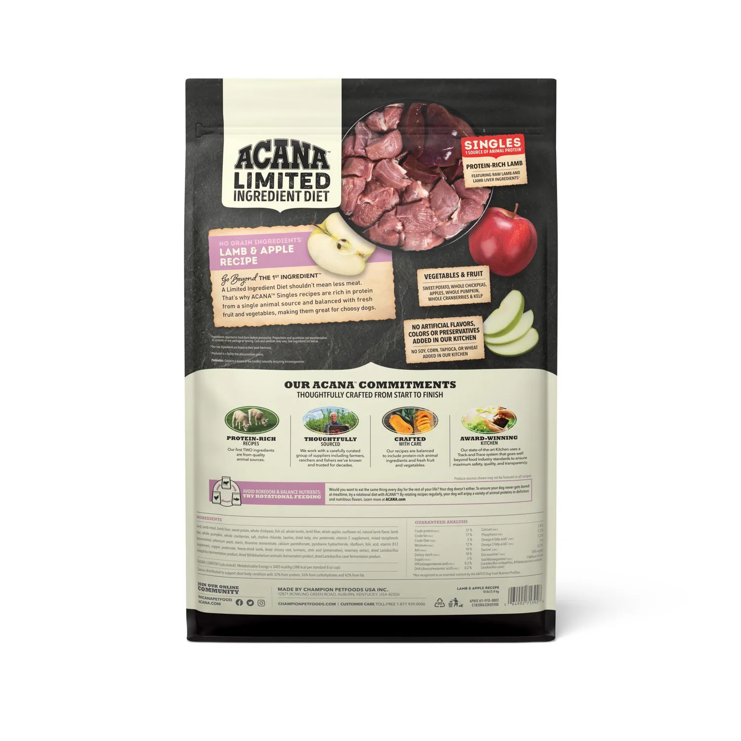 Comida Seca Perro Acana Dog Lamb Apple 5.9k