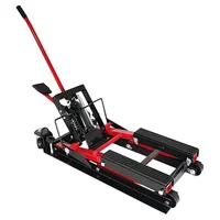 Gato Hidráulico para Motocicleta 680 kg Plataforma Antideslizante Ruedas Giratorias