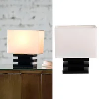 Lámpara Mesa Josefa 1 Luz E27 Madera Negro