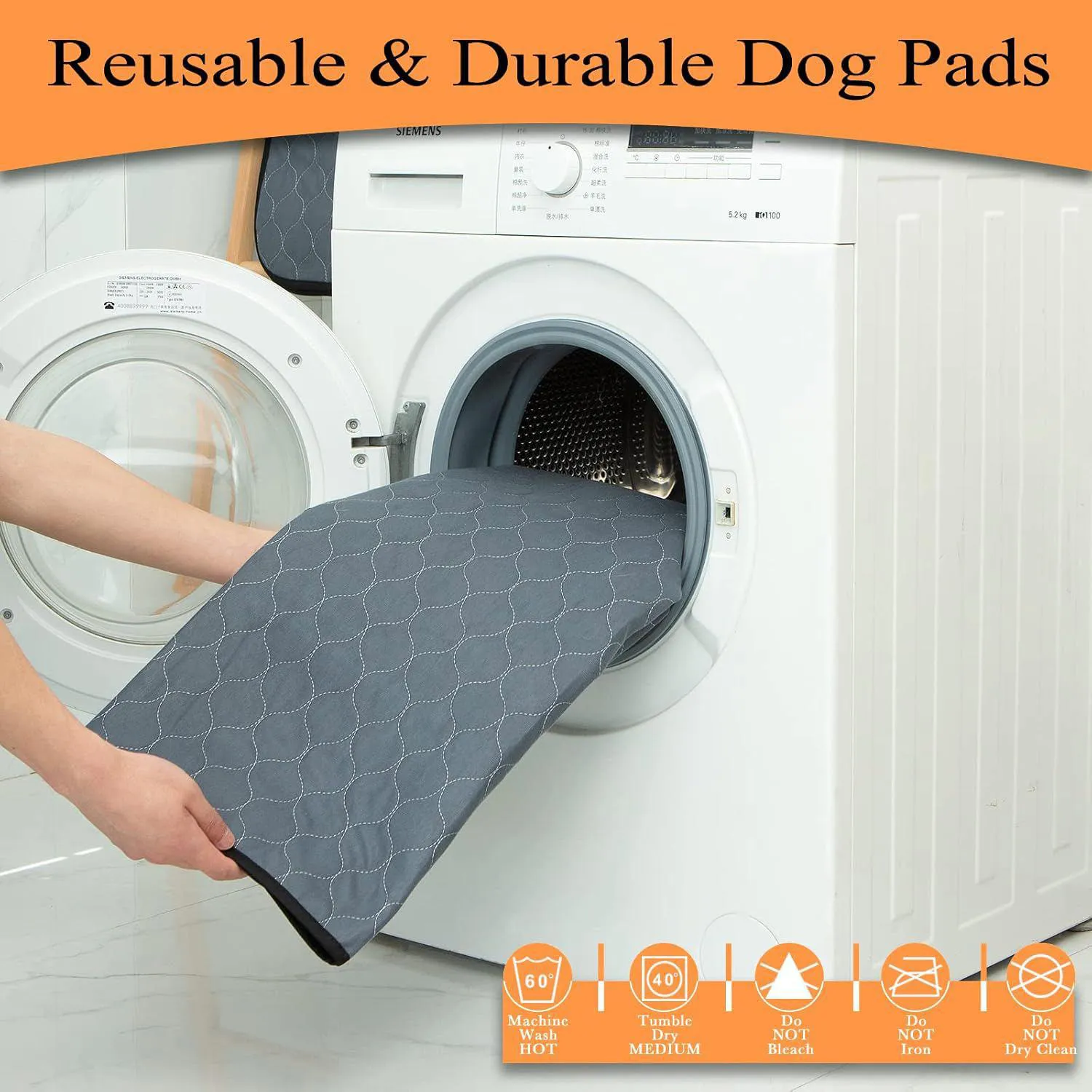 Almohadillas Lavables Extra Grandes Para Perros Impermeables Y Antideslizantes 5