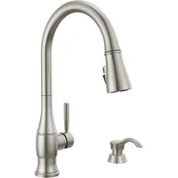 Grifo De Cocina Delta Hazelwood Con Rociador Desplegable Y Dispensador