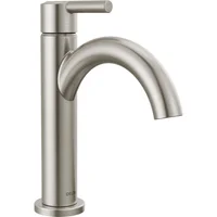 Grifo De Baño Delta Nicoli Con Montaje Push Pop Acabado Níquel Cepillado