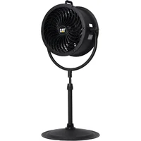 Ventilador Pedestal Industrial 14 Pulgadas Alta Velocidad Negro CAT