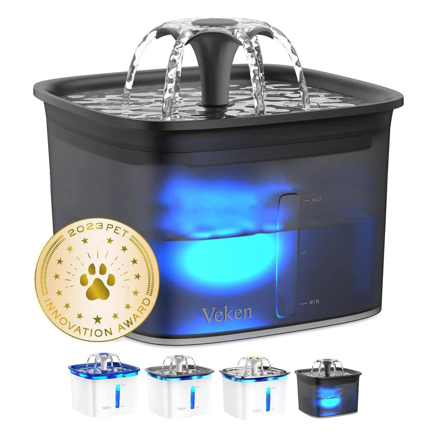 Fuente Automática Para Mascotas Veken 95 Oz 2.8 L Filtro Reemp