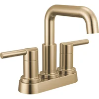 Grifo De Baño Delta Nicoli Color Bronce Champán Con Pulverizador Elegante