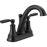 Grifo De Baño Con Drenaje Push Pop Color Negro Mate Delta Woodhurst