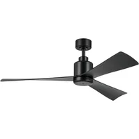 Ventilador De Techo Decorativo Con Luz Diseño 3 Aspas 4940 CFM Negro Satinado Kichler True