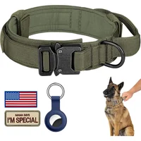 Collar Táctico Ajustable Con Asa De Control Y Funda Para Airtag