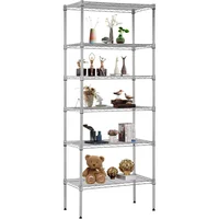 Estantería Metálica Cromada FDW para Cocina Garaje o Espacios Reducidos