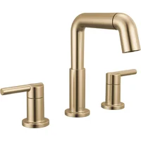 Grifo De Baño Oro Cepillado Con Rociador Extraíble Y Drenaje Push Pop