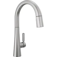 Grifo De Cocina Delta Monrovia Níquel Cepillado Con Rociador Extraíble Y Acoplamiento Magnético