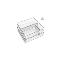 Bandejas Organizadoras Transparentes Criusia Para Cajones De Cocina Y Oficina