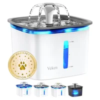 Dispensador Automático de Agua Veken 95 Oz para Mascotas Color Blanco